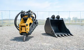 Excavator attachment lineup